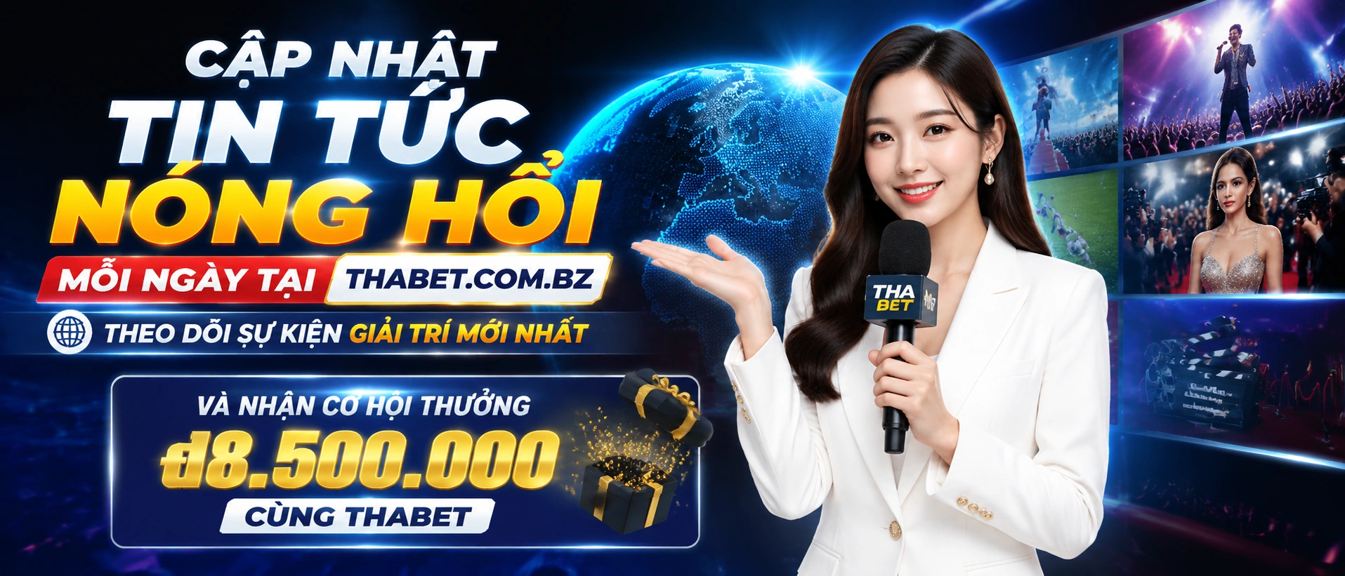 Giao diện tin tức thabet trên điện thoại với các thẻ tin nổi bật