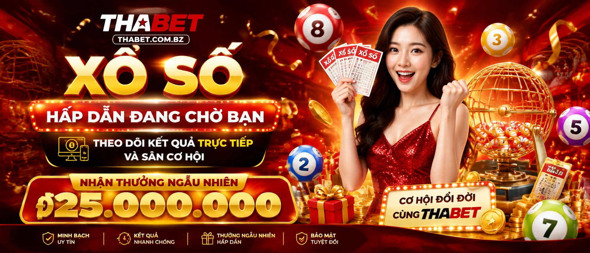 THABET Xổ Số trên giao diện mobile
